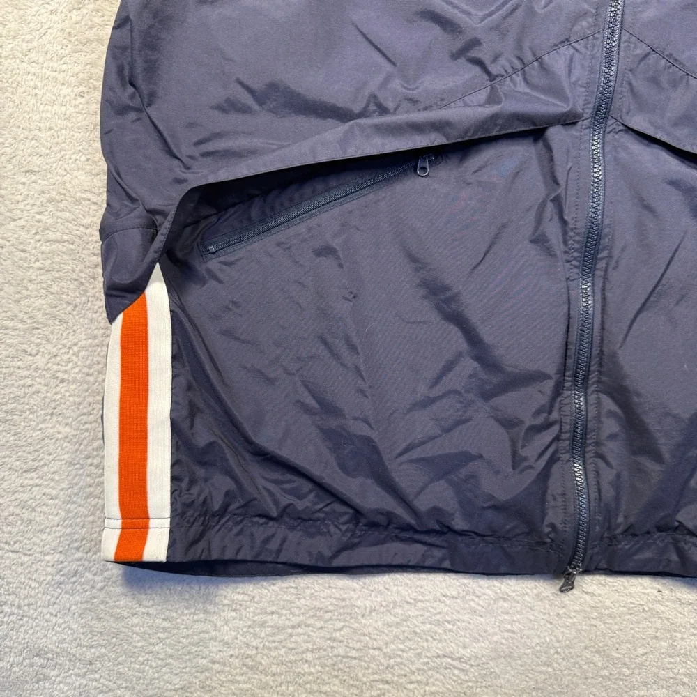 Vintage Y2K Nike Windbreaker Lined Jacket Full‎ Zip Orange Stripe Lightweight XL